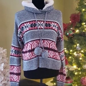 Cropped Wool Holiday Sweater/Hoodie